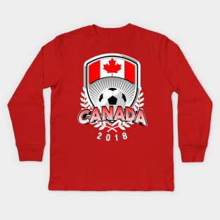 Canada Soccer 2018 Kids Long Sleeve T-Shirt